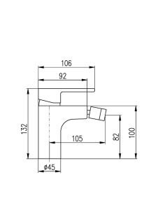 Смеситель для биде Rav Slezak Vltava VT445.5KCB белый
